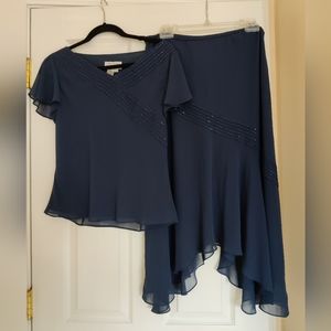 2 item Adriana Papell Shirt and Skirt Set